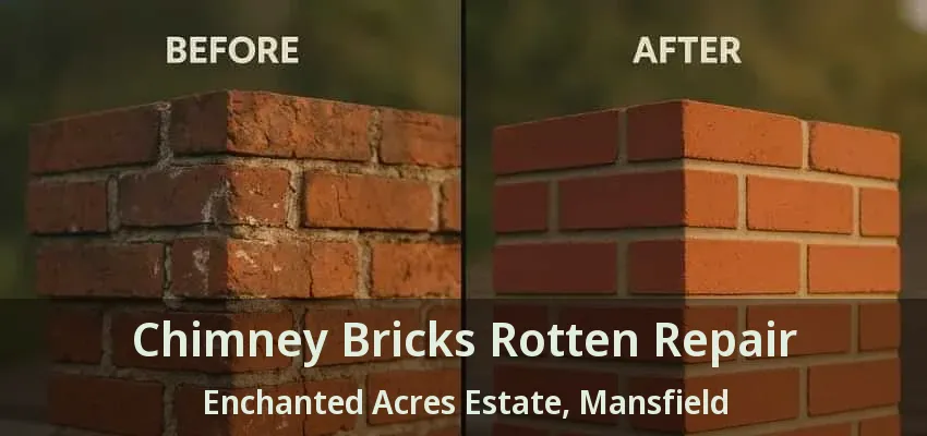 Chimney Bricks Rotten Repair Enchanted Acres Estate, Mansfield - TX