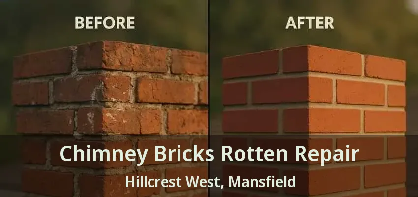 Chimney Bricks Rotten Repair Hillcrest West, Mansfield - TX