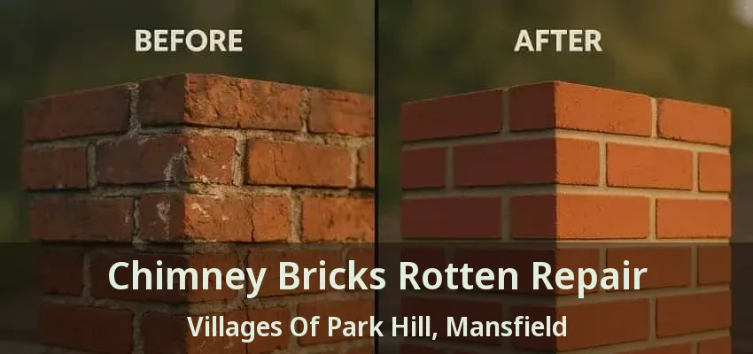 Chimney Bricks Rotten Repair Villages Of Park Hill, Mansfield - TX