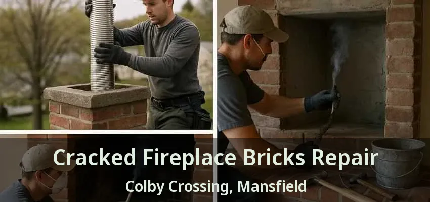 Cracked Fireplace Bricks Repair Colby Crossing, Mansfield - TX