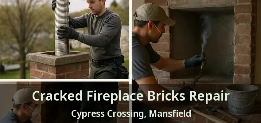 Cracked Fireplace Bricks Repair Cypress Crossing, Mansfield - TX
