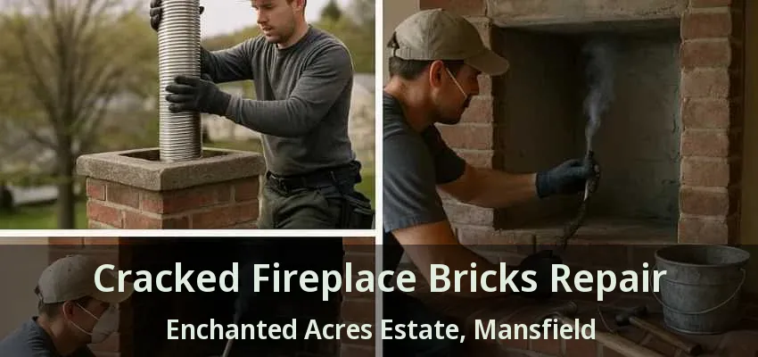 Cracked Fireplace Bricks Repair Enchanted Acres Estate, Mansfield - TX