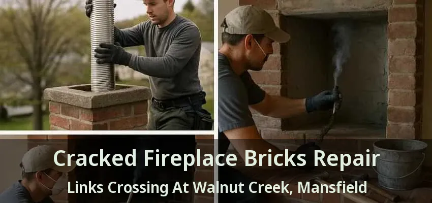 Cracked Fireplace Bricks Repair Links Crossing At Walnut Creek, Mansfield - TX