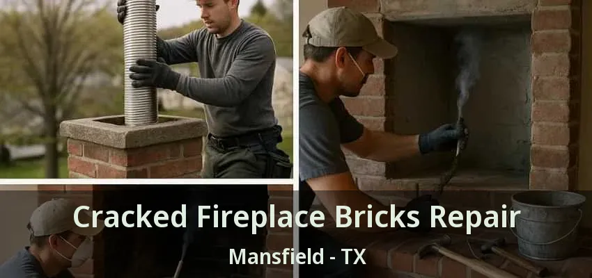 Cracked Fireplace Bricks Repair Mansfield - TX