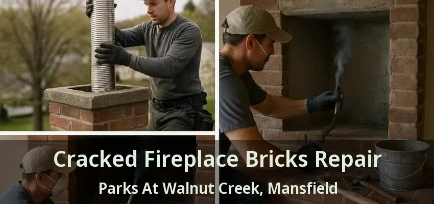 Cracked Fireplace Bricks Repair Parks At Walnut Creek, Mansfield - TX