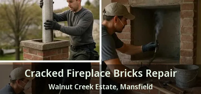 Cracked Fireplace Bricks Repair Walnut Creek Estate, Mansfield - TX
